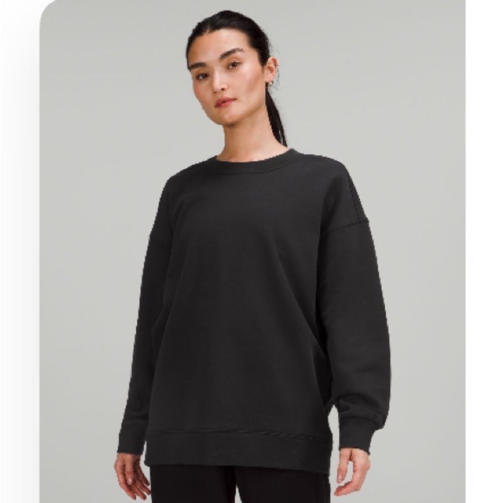 Lululemon Athletica Black Crewneck Sweater Relaxed Fit